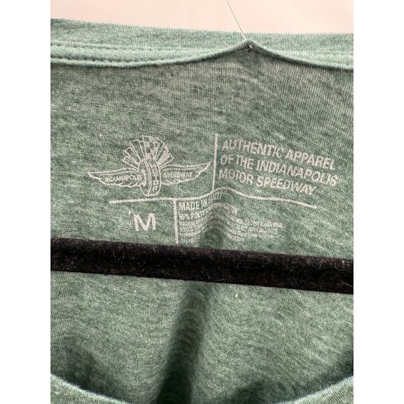 IndyCar Womens T Shirt Size M Green Script Indianapolis Motor Speedway New - Picture 6 of 7